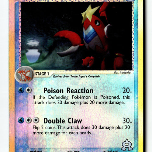 Pokemon Card Team Aqua's Crawdaunt - LP Reverse Holo 14/95