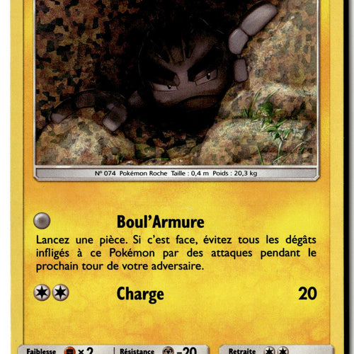 Pokemon Card Alolan Geodude LP 22/40 McDonald's 2019 FRENCH HOLO