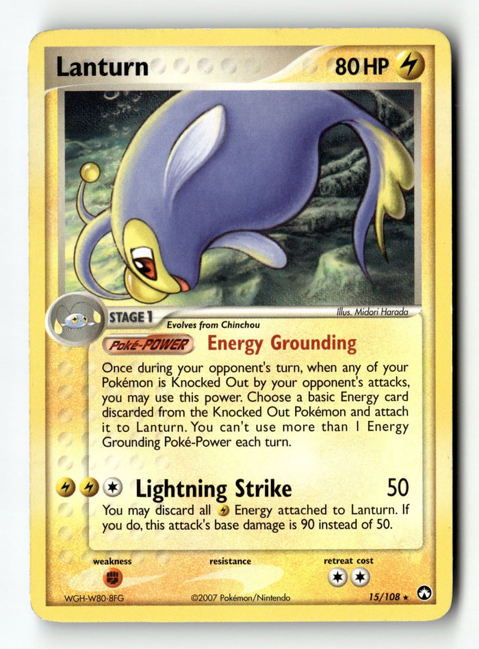 Pokemon Card Lanturn LP Power Keepers Rare 15/108