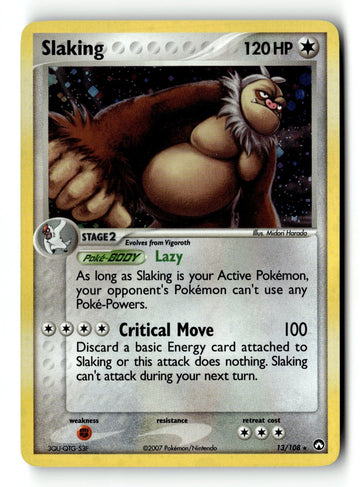 Pokemon Card Slaking Holo LP Power Keepers 13/108