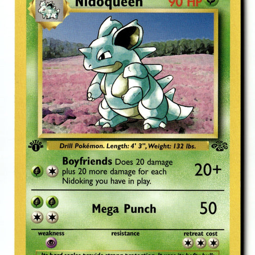Pokemon Card Nidoqueen (23) 1st Edition LP Jungle 23/64