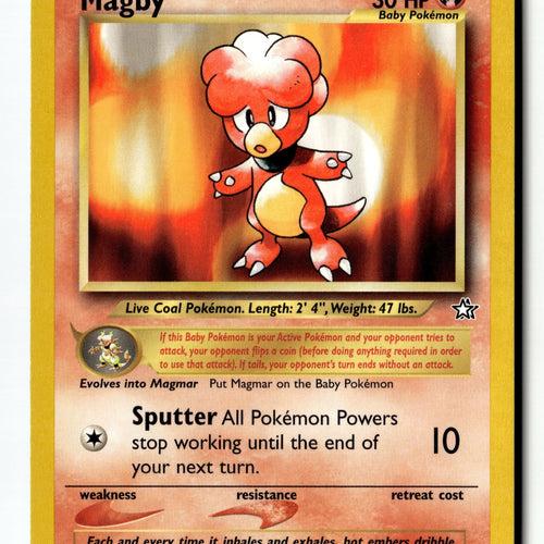 Pokemon Card Magby Unlimited LP Neo Genesis 23/111