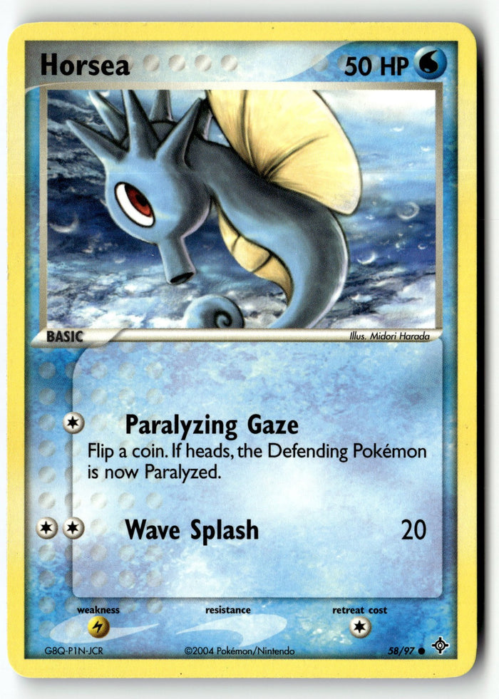 Pokemon Card Horsea LP EX Battle Stadium Common 58