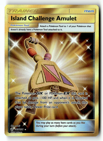 Pokemon Card Island Challenge Amulet  LP - Cosmic Eclipse Secret Rare 265/236