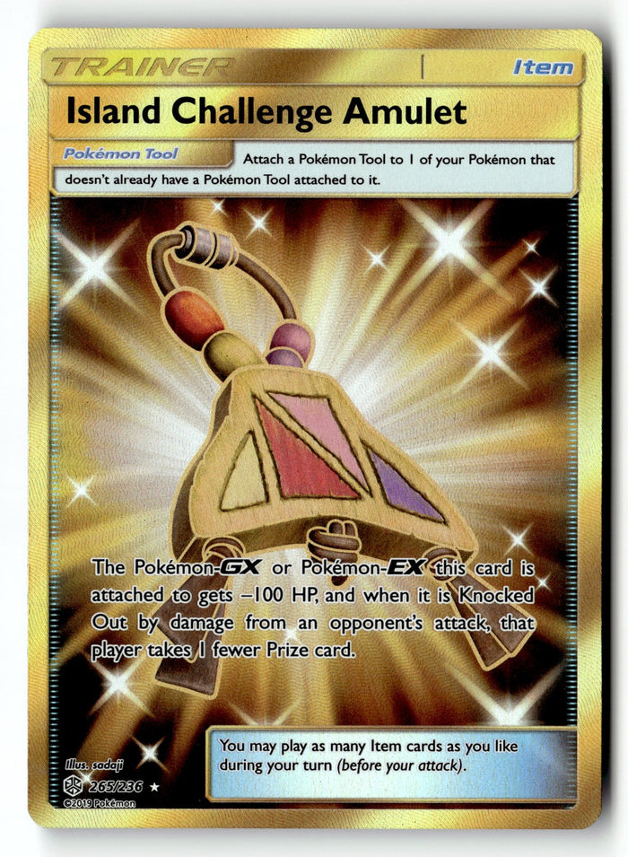 Pokemon Card Island Challenge Amulet  LP - Cosmic Eclipse Secret Rare 265/236