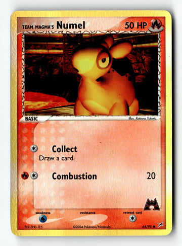 Pokemon Card Team Magma's Numel Reverse Holo LP Team Magma vs Team Aqua 64/95