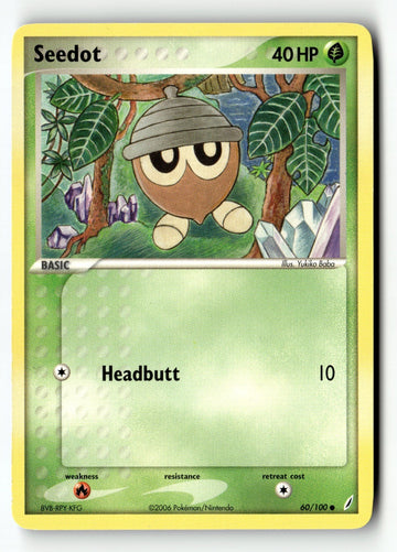 Pokemon Card Seedot LP Crystal Guardians 60/100