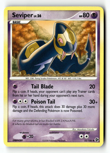 Pokemon Card Seviper LP Great Encounters 52/106