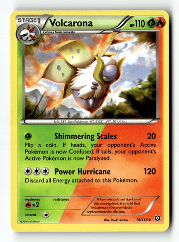 Pokemon Card Volcarona LP XY - Steam Siege 15/114
