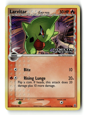 Pokemon Card Larvitar Delta Species Stamp LP  Common 73/113