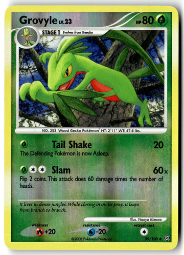 Pokemon Card Grovyle LP Stormfront Reverse Holo Uncommon 39/100