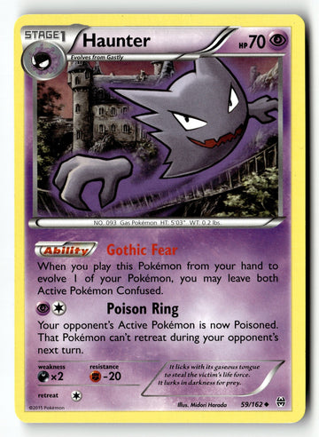 Pokemon Card Haunter LP XY - BREAKthrough Uncommon 59/162
