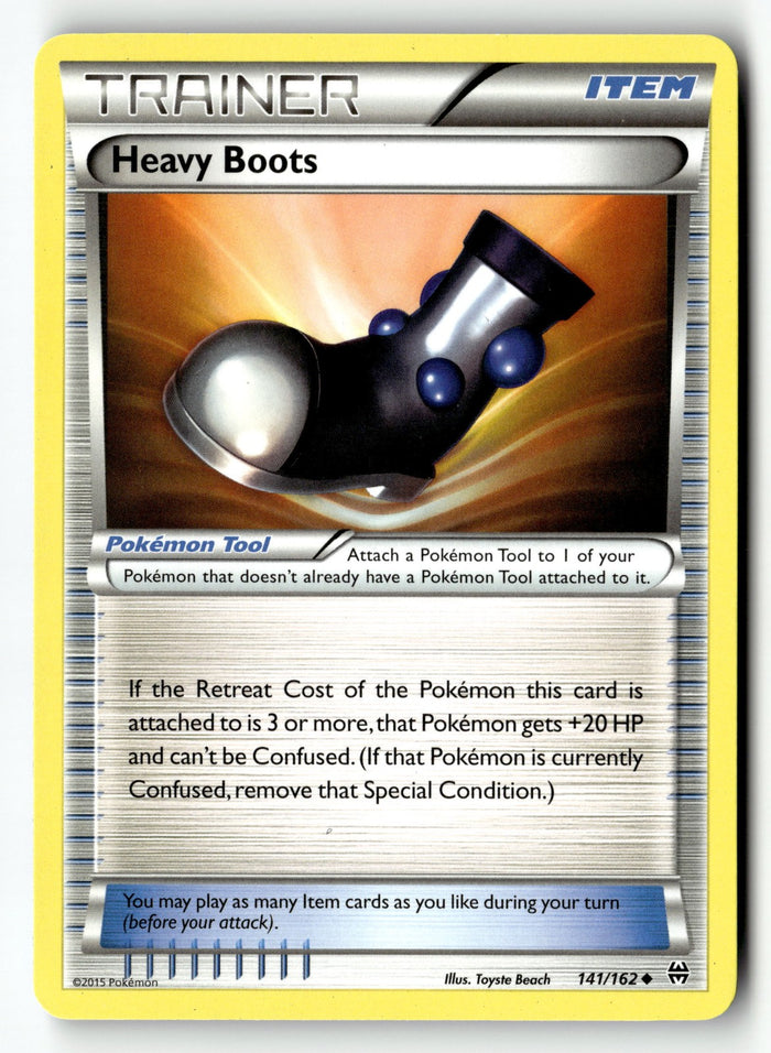 Pokemon Card Heavy Boots LP XY - BREAKthrough Uncommon 141/162
