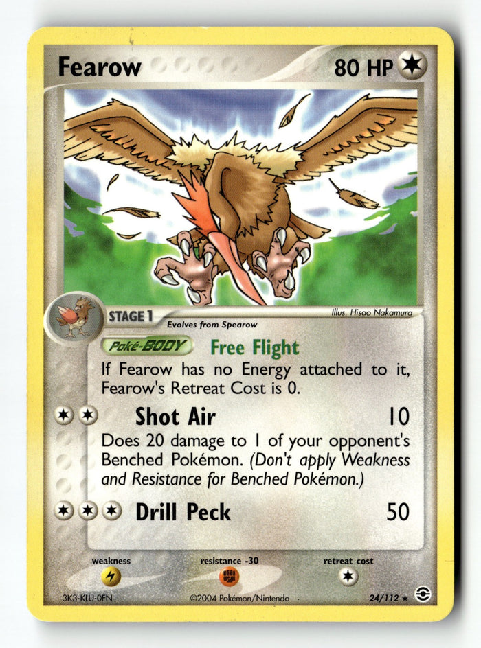 Pokemon Card Fearow LP FireRed & LeafGreen Rare 24/112