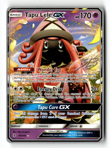 Pokemon Card Tapu Lele GX LP  World Championship 2017 60/145