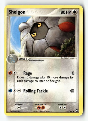 Pokemon Card Shelgon LP Power Keepers 39/108