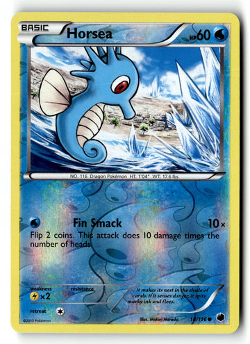 Pokemon Card Horsea LP Plasma Freeze Reverse Holo Common 18/116