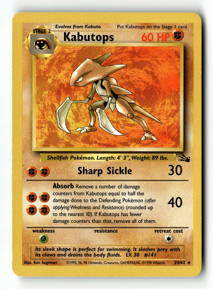 Pokemon Card Kabutops (24) LP Fossil Rare 24/62