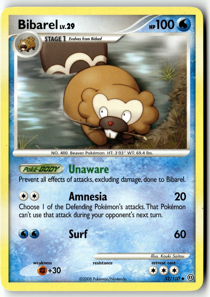 Pokemon Card Bibarel LP Stormfront Uncommon 32/100