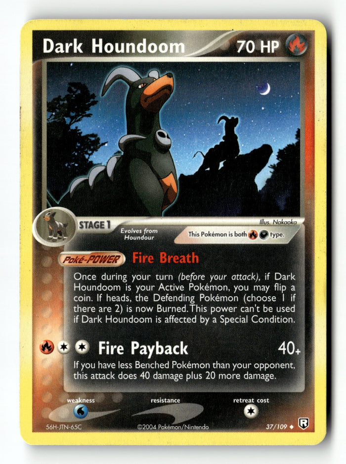 Pokemon Card Dark Houndoom - 037/109 LP Team Rocket Returns Uncommon 37/109