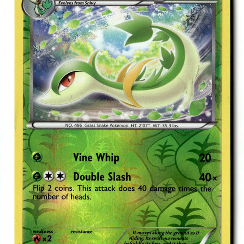 Pokemon Card Servine Reverse Holo LP Boundaries Crossed 12/149
