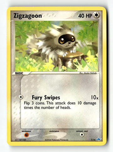 Pokemon Card Zigzagoon LP EX Trainer Kit 1: Latias & Latios 7/10