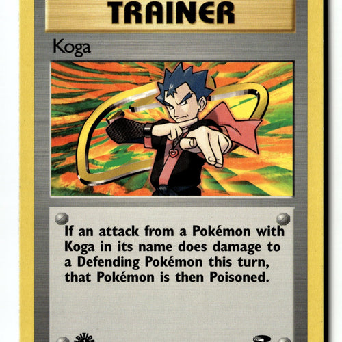 Pokemon Card Koga (106) LP Gym Challenge 1st Edition Rare 106/132