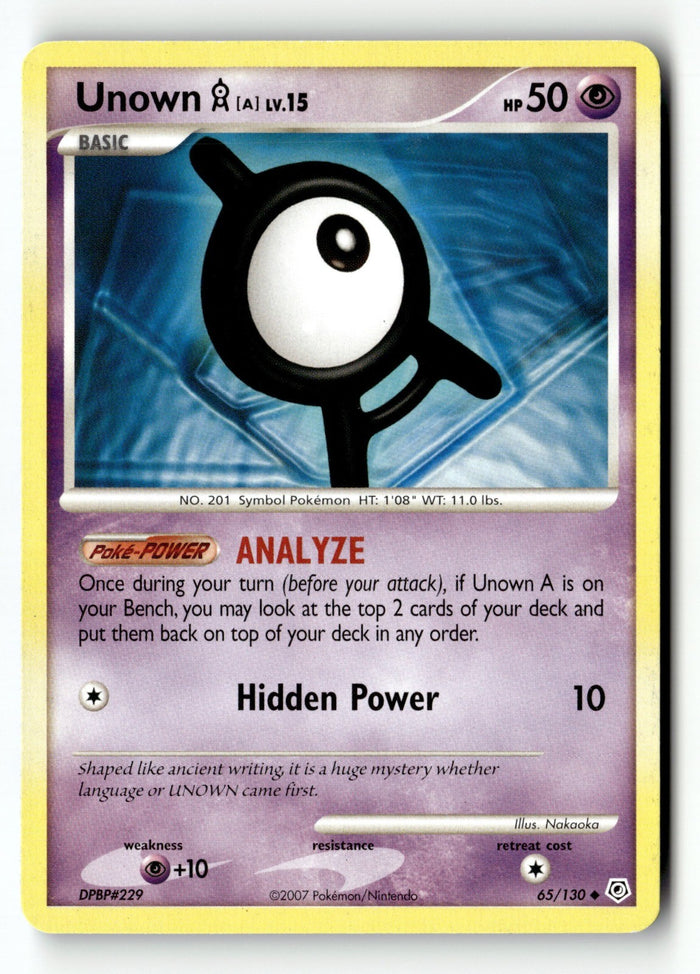 Pokemon Card Unown [A] LP Diamond and Pearl 65/130