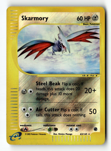 Pokemon Card Skarmory (63) Reverse Holo LP Expedition 063/165
