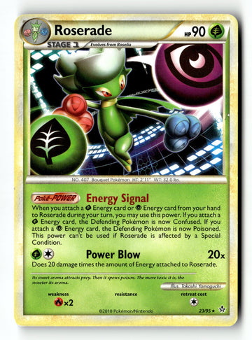 Pokemon Card Roserade Normal LP Unleashed Rare 23/95