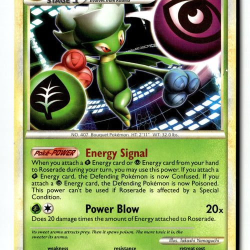 Pokemon Card Roserade Normal LP Unleashed Rare 23/95