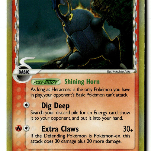 Pokemon Card Heracross Delta Species LP Dragon Frontiers Holo Rare 3/101