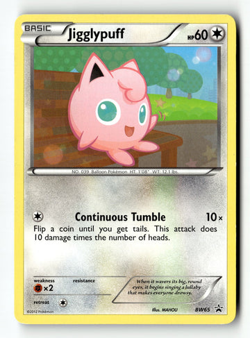 Pokemon Card Jigglypuff - LP Black and White Promos Promo BW65