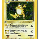 Pokemon Card LP Raichu Base set Holo 1ST Edition (GERMAN) 14/102