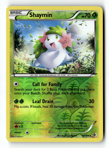 Pokemon Card Shaymin Reverse Holo LP Boundaries Crossed 10/149