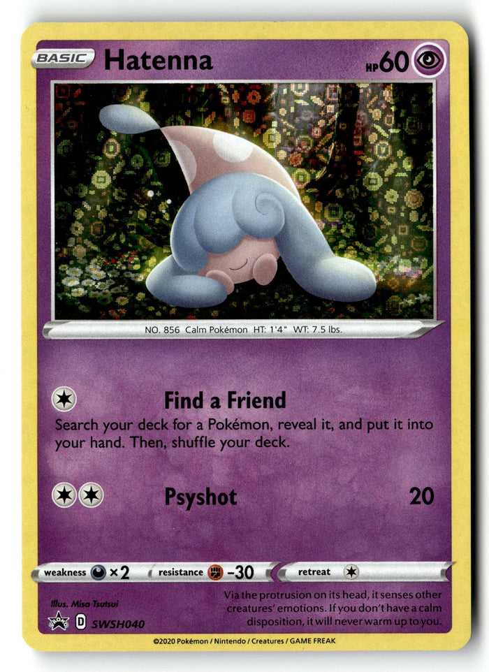 Pokemon Card Hatenna - General Mills Promo LP  Promo SWSH040