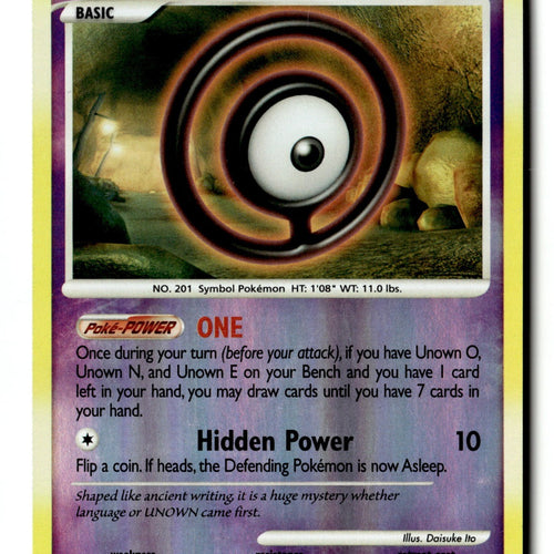 Pokemon Card Unown [O] Reverse Holo LP Secret Wonders 70/132