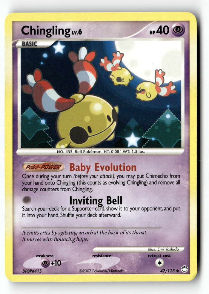 Pokemon Card Chingling LP Mysterious Treasures Uncommon 42/123