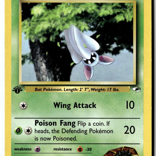 Pokemon Card Brock's Zubat (74) 1st Edition LP Gym Heroes Common 74/132