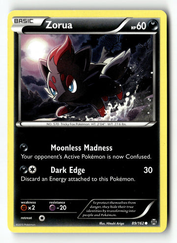 Pokemon Card Zorua (89) LP XY - BREAKthrough 89/162