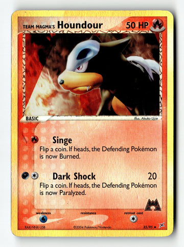Pokemon Card Team Magma's Houndour Reverse Holo LP Team Magma vs Team Aqua 35/95