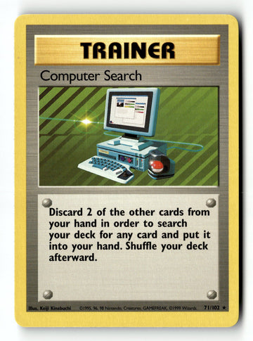 Pokemon Card Computer Search LP Base Set Rare 071/102
