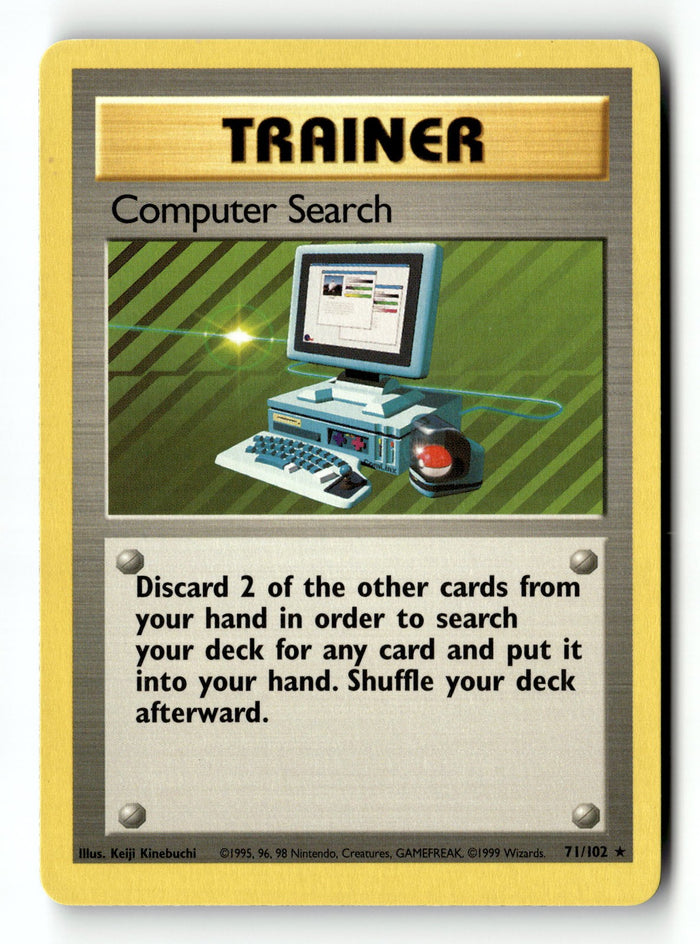 Pokemon Card Computer Search LP Base Set Rare 071/102