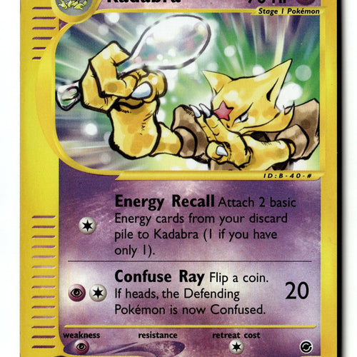 Pokemon Card Kadabra LP Expedition Reverse Holo Uncommon 084/165