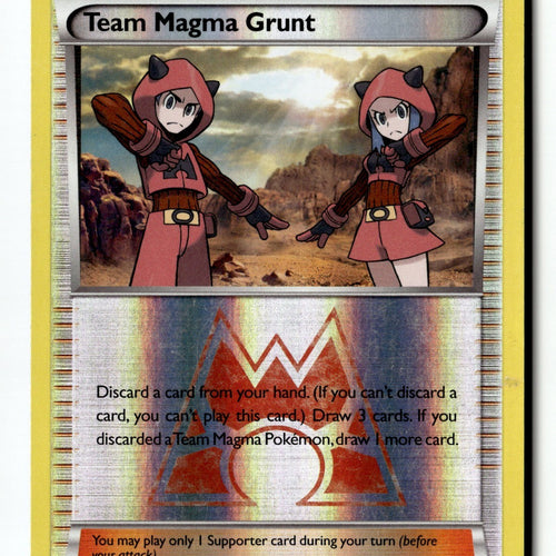 Pokemon Card Team Magma Grunt Reverse Holo LP Double Crisis 30/34