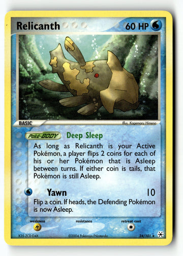 Pokemon Card Relicanth Normal LP Hidden Legends Rare 24/101
