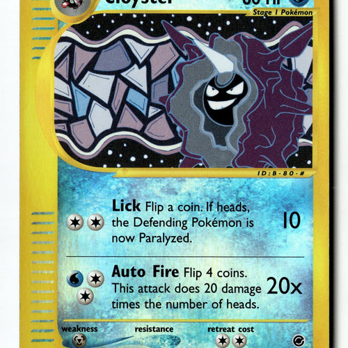 Pokemon Card Cloyster LP Expedition Reverse Holo Rare 42/165