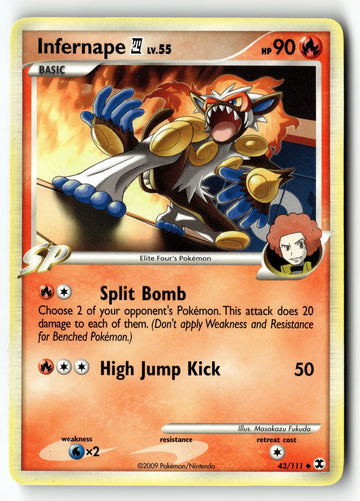 Pokemon Card Infernape E4 LP Rising Rivals Uncommon 43/111