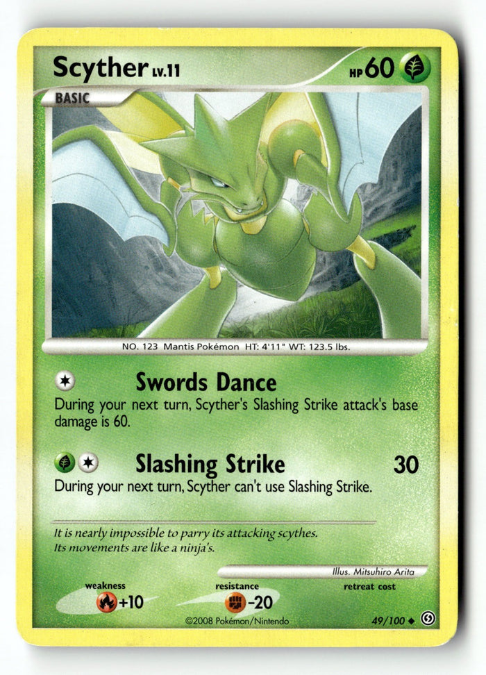 Pokemon Card Scyther LP Stormfront 49/100