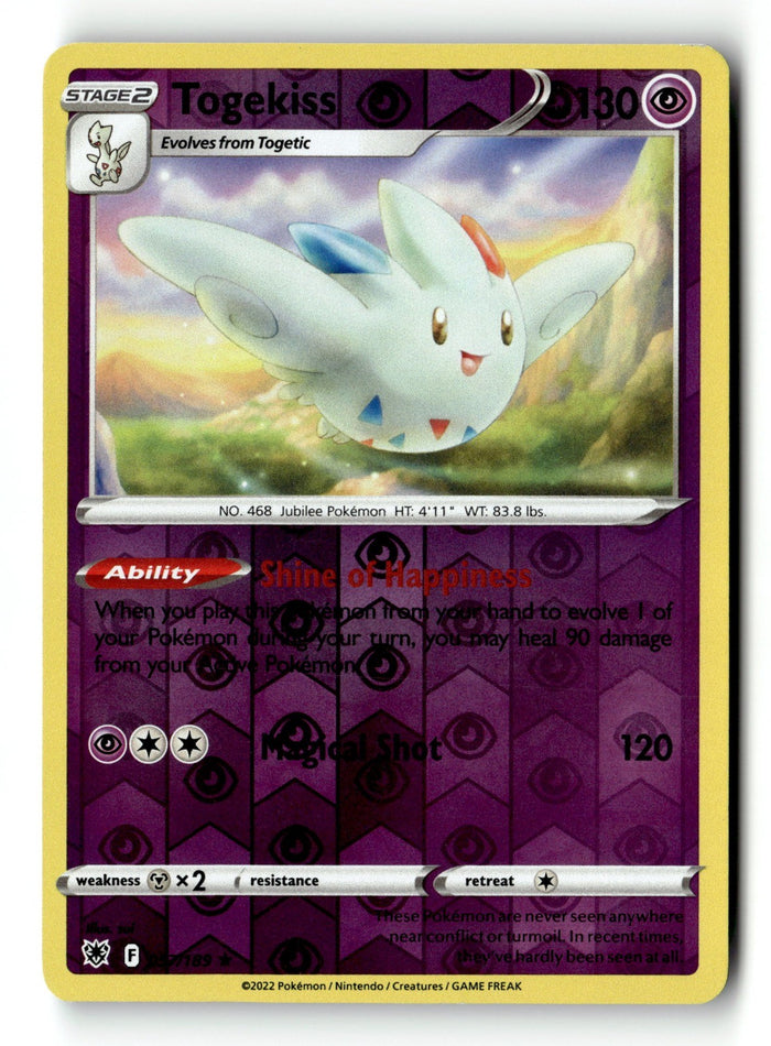 Pokemon Card Togekiss Reverse Holo LP SWSH10: Astral Radiance 057/189